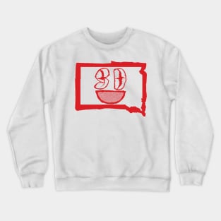 Grunge Heads South Dakota Smiling Face Crewneck Sweatshirt